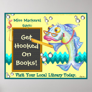 Póster ¡Engancharse A Los Libros!