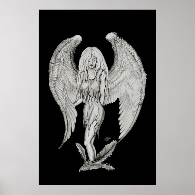Póster Engel - Diseño en blanco y negro (Frente)
