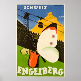 Póster Engelberg, Suiza, Poster de esquí