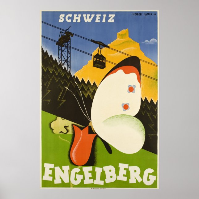 Póster Engelberg, Suiza, Poster de esquí (Frente)