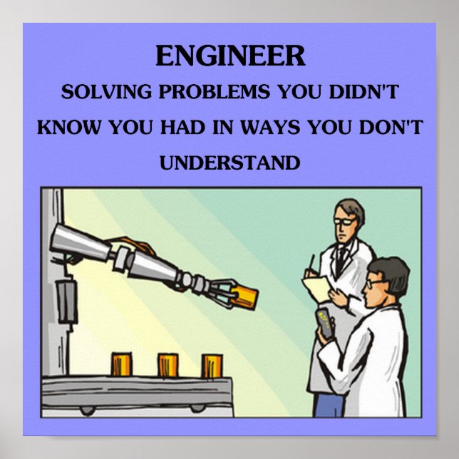 Póster engineer engineering joke (Frente)