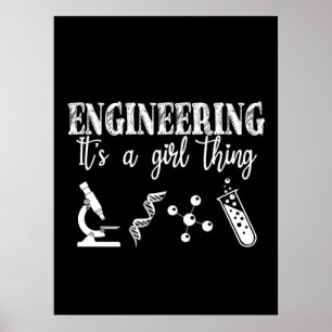 Póster Engineering It's a Girl Thing