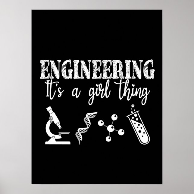 Póster Engineering It's a Girl Thing (Frente)