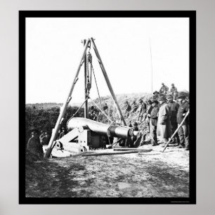 Póster Engineers Removing a Gun for General Sherman 1864