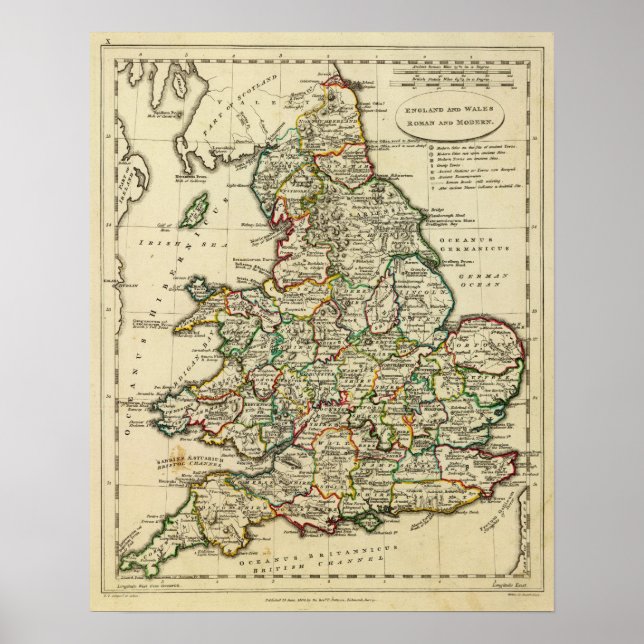 Póster England, Wales Roman, modern (Frente)