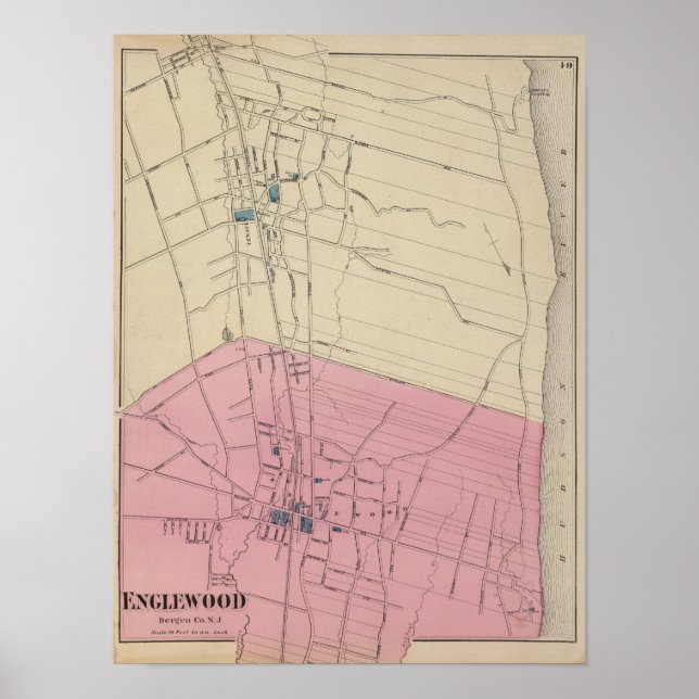 Póster Englewood, NJ (Frente)