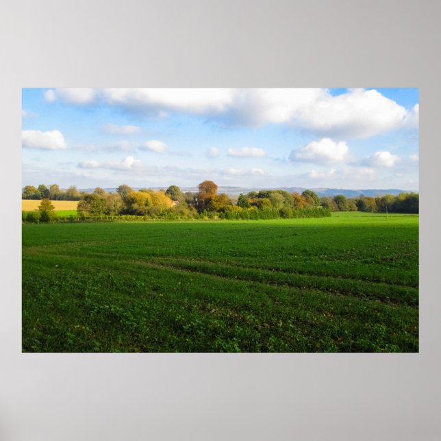 Póster English Autumn Countryside - Personalised (Frente)