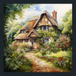 Póster English Cottage<br><div class="desc">A Watercolour English cottage with garden</div>