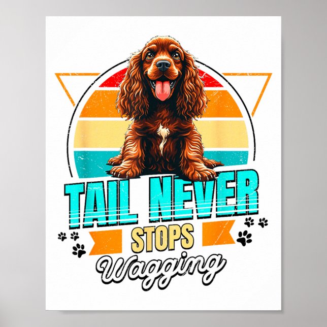 Póster English Er Spaniel Lover Funny Er Spaniel Retro  (Frente)