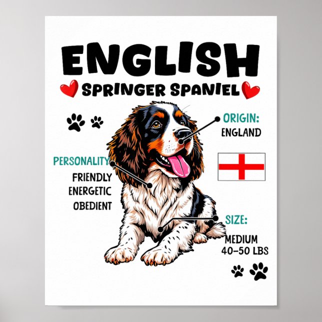 Póster English Springer Spaniel Owner Funny Dog Lover  (Frente)