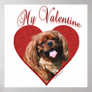 Póster English Toy Spaniel My Valentine Poster