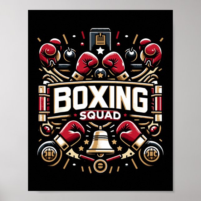 Póster Engranaje De Boxeo De Boxeo De Escuadrón De Boxeo  (Frente)