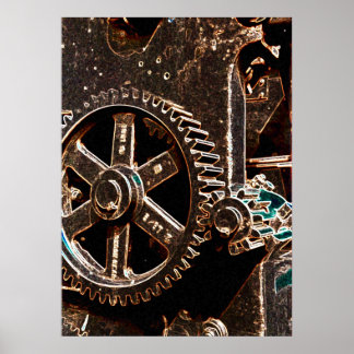 Póster Engranaje de hierro