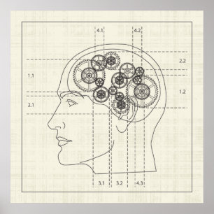 Póster Engranaje de la mente