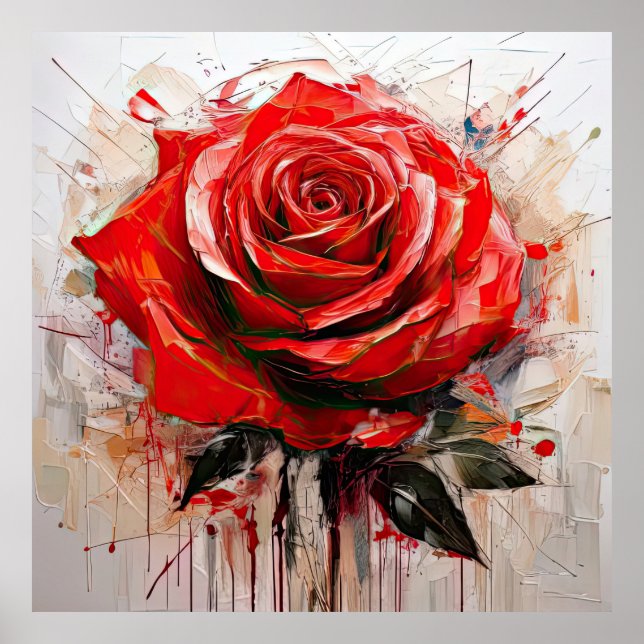 Póster Enhancing Decor with Blooming Rose Designs (Frente)