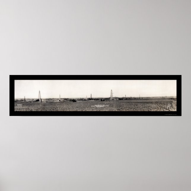 Póster Enid OK Hoy Oil Field Photo 1917 (Frente)