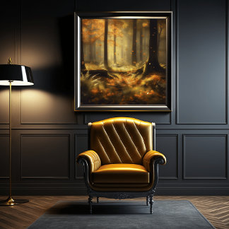 Póster "Enigmática Jungle Canopy - Mystical Yellow Plants