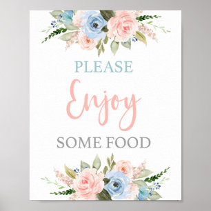 Póster Enjoy some food Gender Reveal