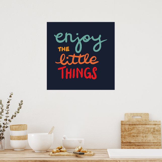 Póster Enjoy the little things (Cocina)