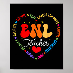 Póster Enl Teacher Squad Inglés Nueva Tripulación de Idio