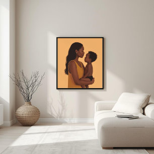 Póster Enlace Imperfecto – Madre y Hijo Minimalista XV