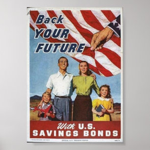 Póster Enlaces patrióticos del poster/del ahorro de WWII