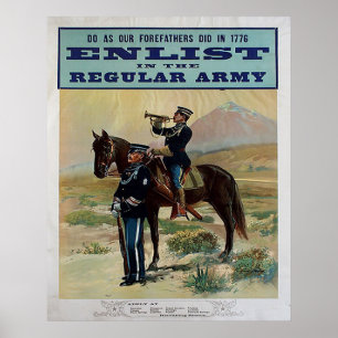 Póster Enlist in the Regular Army