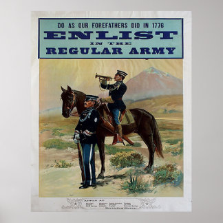 Póster Enlist in the Regular Army