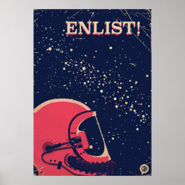 Póster Enlistar! poster de espacio vintage