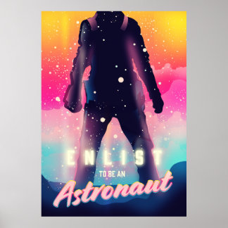 Póster Enlistarse para ser astronauta
