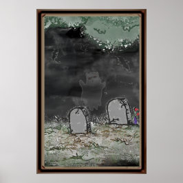 Póster enmarcado de foto de fantasma tonto