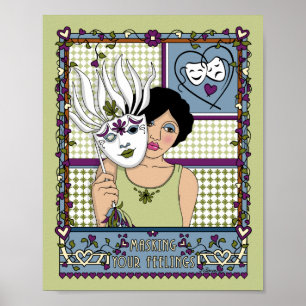 Póster Enmascarar sus sentimientos_A_8x10 Poster