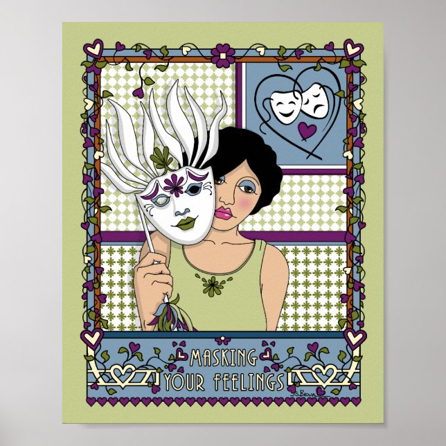 Póster Enmascarar sus sentimientos_A_8x10 Poster (Frente)