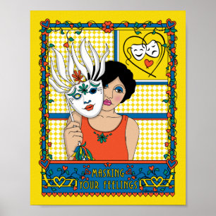 Póster Enmascarar sus sentimientos_B_8x10 Poster