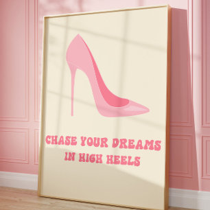 Póster Enmascarar tus sueños con tacones altos citas de a