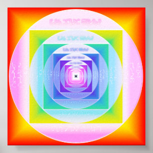 Póster Enochian Sigil de las 4 atalayas