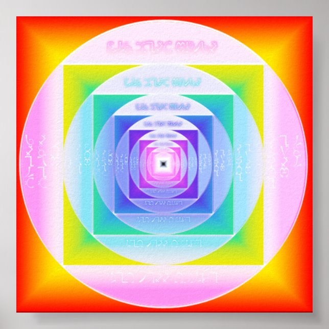 Póster Enochian Sigil De Las 4 Torres De Observación (Frente)