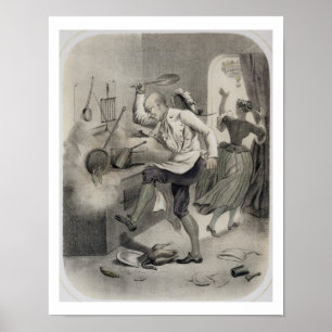 Póster Enoje en la cocina, de una serie de depi de las