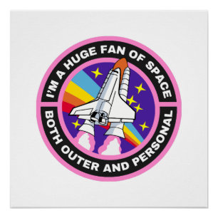 Póster enorme fanático del espacio
