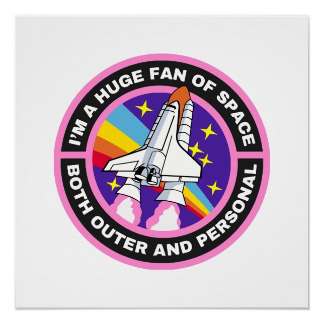 Póster enorme fanático del espacio (Anverso)