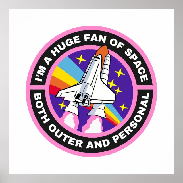 Póster enorme fanático del espacio (Frente)