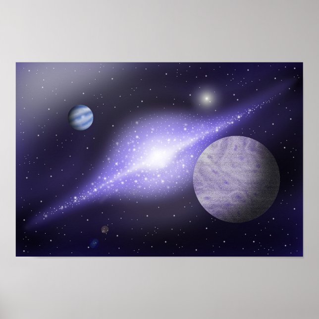 Póster Enorme galaxia. Armonía del espacio profundo (Frente)