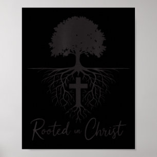 Póster Enraizado en Cristo Niño Cristiano Hombre Dios Hij