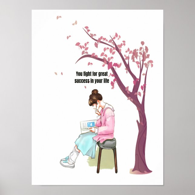 Póster Enraizados en el esfuerzo, el logro del éxito (Frente)