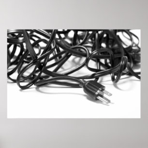 Póster Enredo de los cables de transmisión