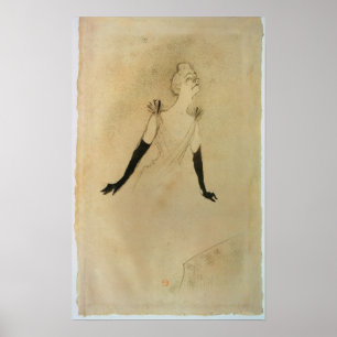 Póster Enrique de Toulouse-Lautrec el   Yvette Guilbert,