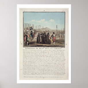 Póster Enrique II (1519-59) recibe las llaves de Metz,