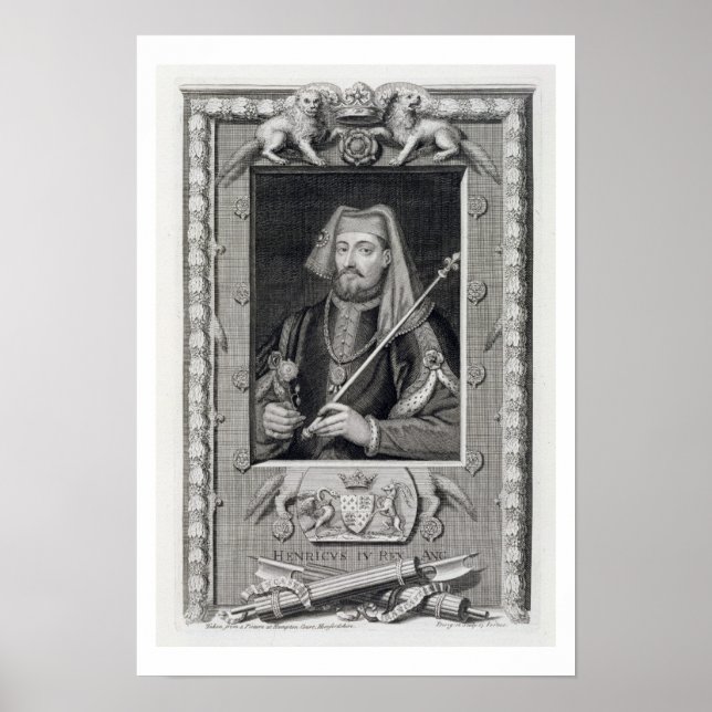 Póster Enrique IV (1367-1413) Rey de Inglaterra de 1399,  (Frente)