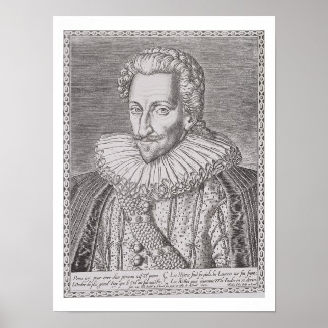 Póster Enrique IV (1553-1610) como Rey de Navarra, 1589 ( (Frente)