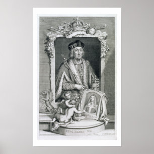 Póster Enrique VII (1457-1509) Rey de Inglaterra de 1485,
